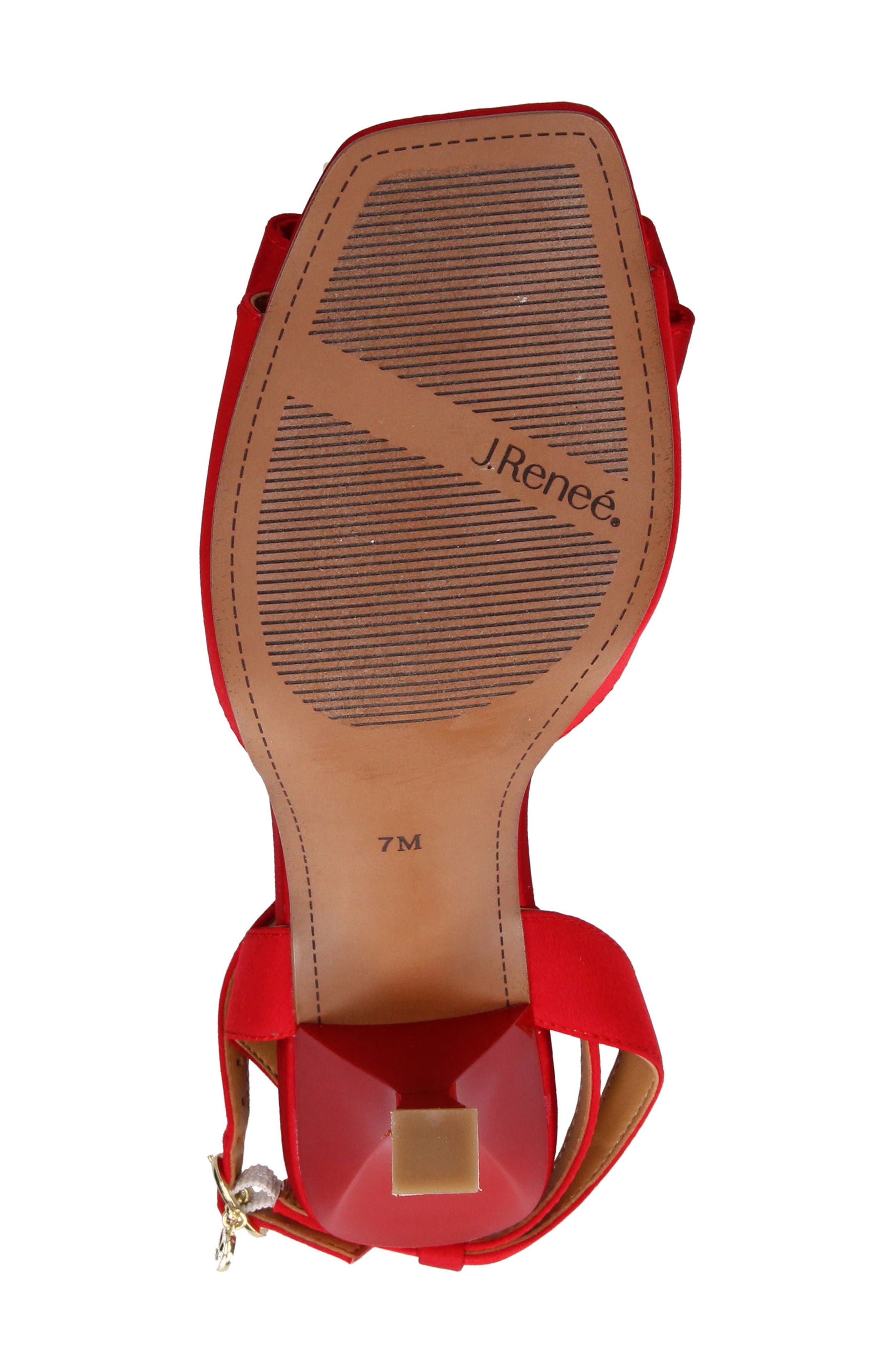 Nishia Ankle Strap Sandal, Alternate, color, RED
