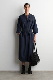 COS Denim Utility Midi Shirt Dress