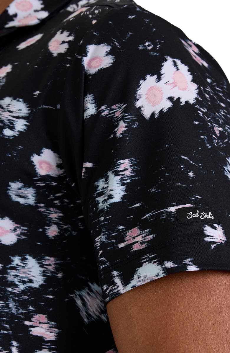 Bad Birdie Core Abstract Floral Print Performance Golf Polo, Alternate, color, Cosmos Chaos