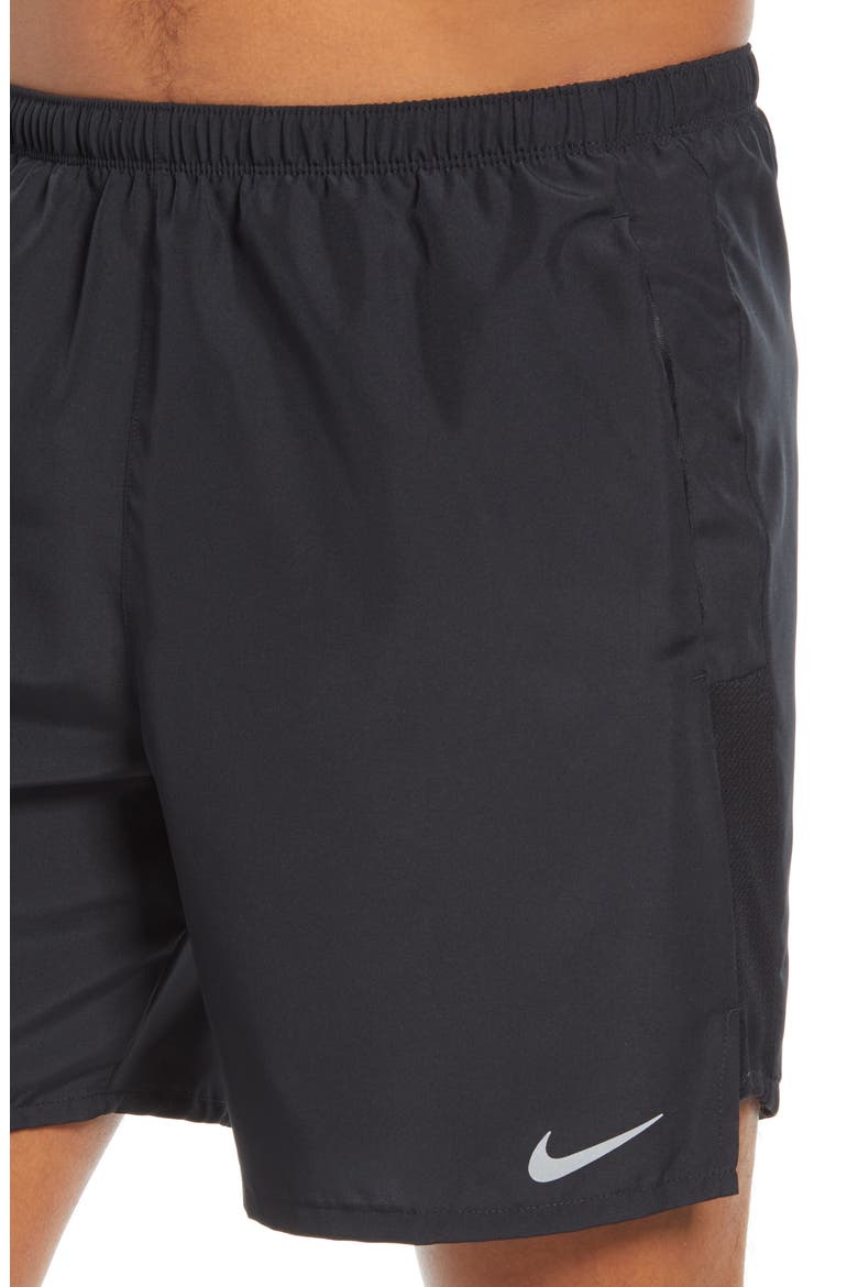 Dri-FIT Challenger Hybrid Running Shorts, Alternate, color, BLACK/ REFLECTIVE SILVER