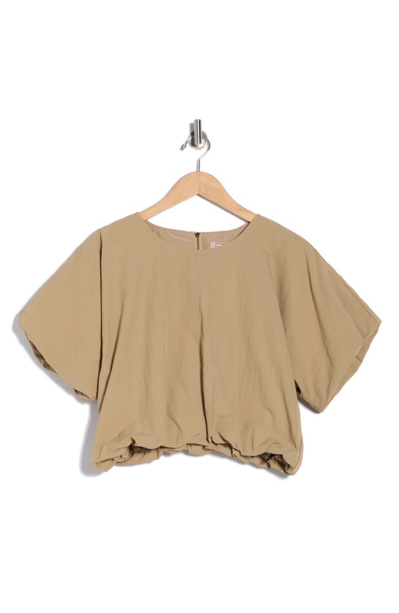 Hunter Crop Bubble Top, Main, color, Clay