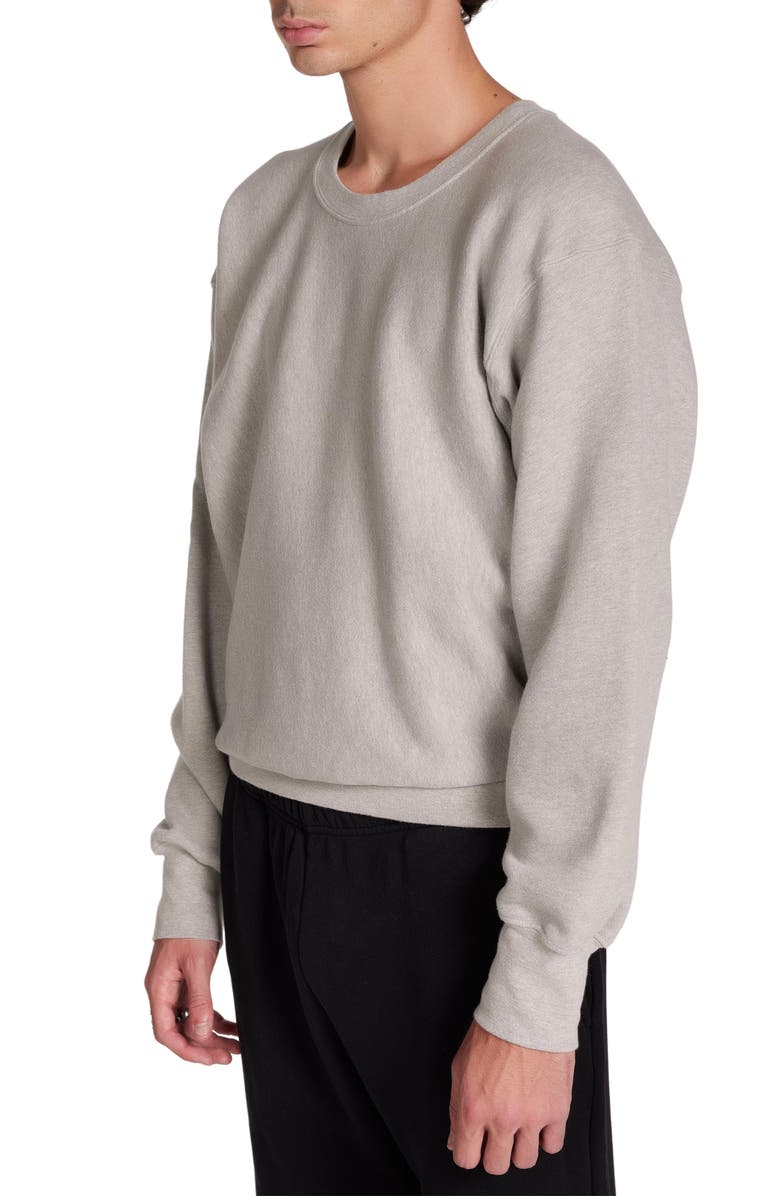 Les Tien HeavyWeight Cropped Crew Sweater, Alternate, color, Heather Grey