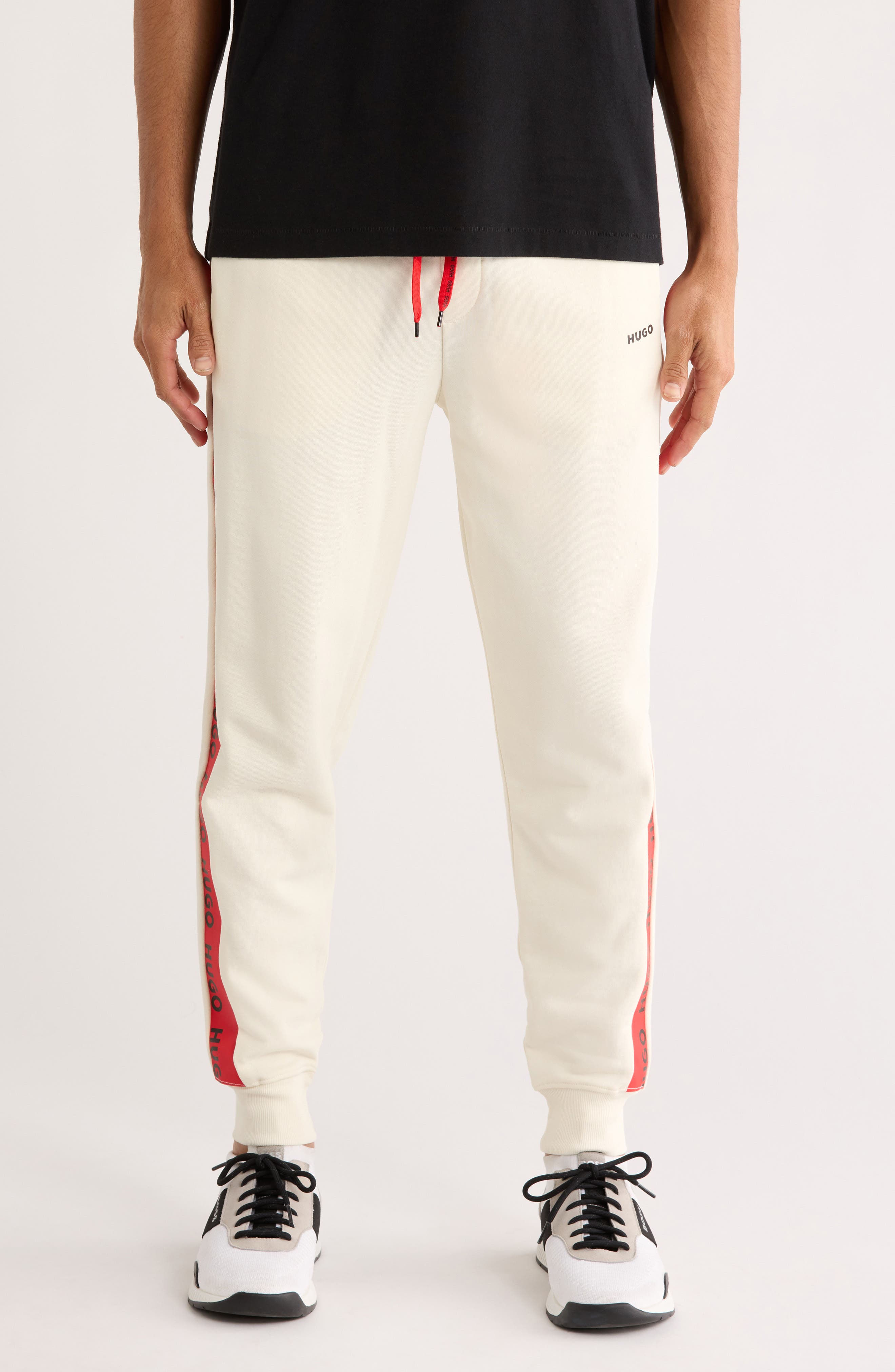 HUGO Darpraccio Logo Tape Cotton Pants