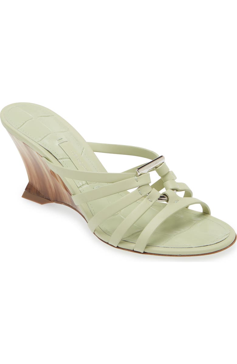 FERRAGAMO Anemone Wedge Sandal, Main, color, Sage