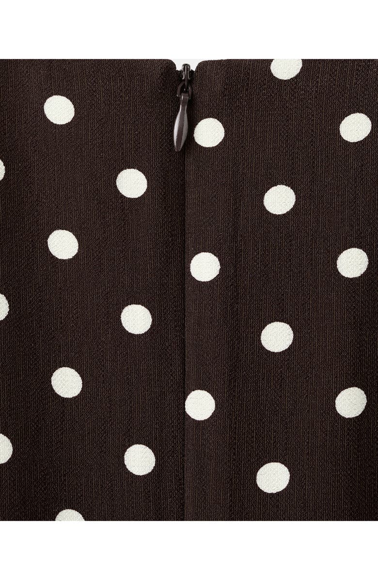 MANGO Polka Dot A-Line Midi Dress, Alternate, color, 