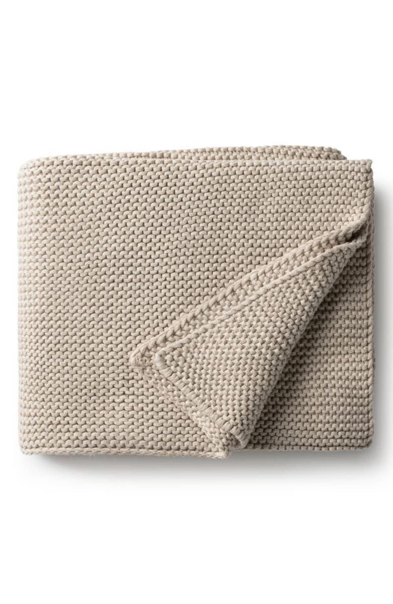Domani Home Chunky Cotton Blanket, Main, color, Taupe