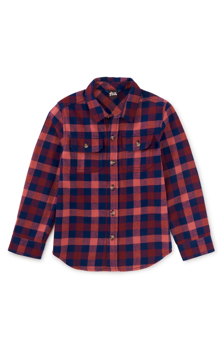 Tea Collection Flannel Button Up Shirt, Main, color, Daegu Plaid