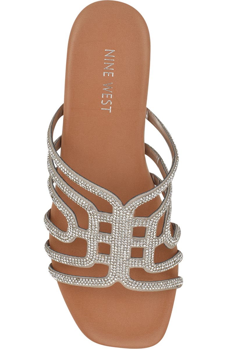 Nine West Timy Slide Sandal, Alternate, color, Silver
