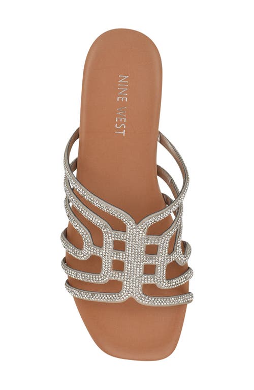 Shop Nine West Timy Slide Sandal In Silver