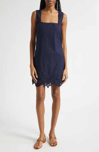 Shanice Embroidered Detail Linen Blend Dress