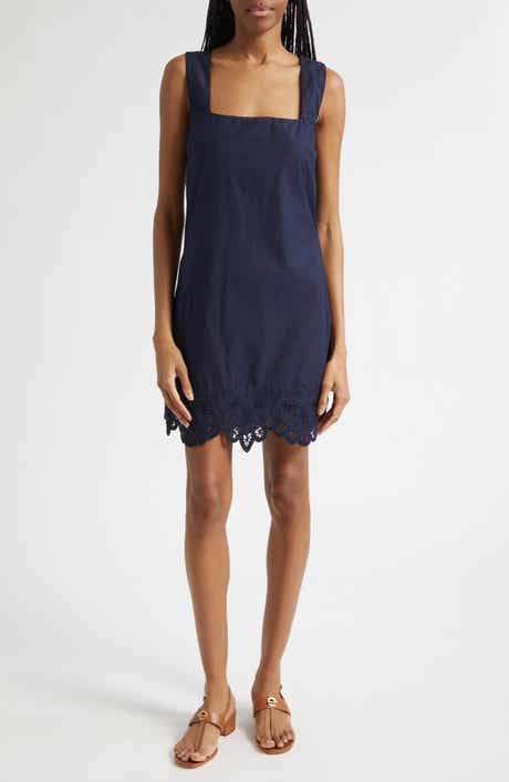 Shanice Embroidered Detail Linen Blend Dress