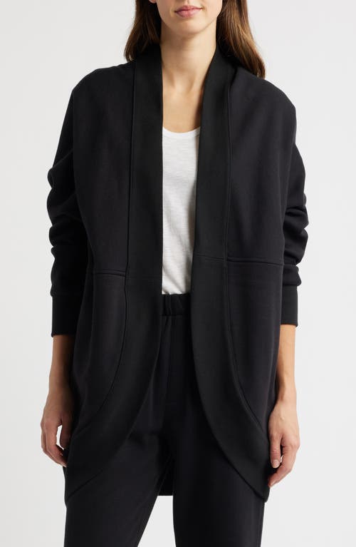 CASLONR CASLON(R) COCOON OPEN FRONT LONGLINE FLEECE SWEATSHIRT