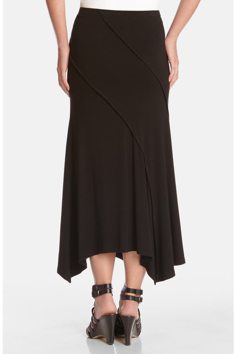 Spiral Seam Stretch Knit Maxi Skirt, Alternate, color, BLACK