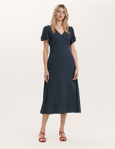 Saskia Polka Dot Midi Tea Dress