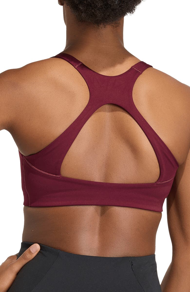 adidas Opt MS Square Neck Sports Bra, Alternate, color, Maroon