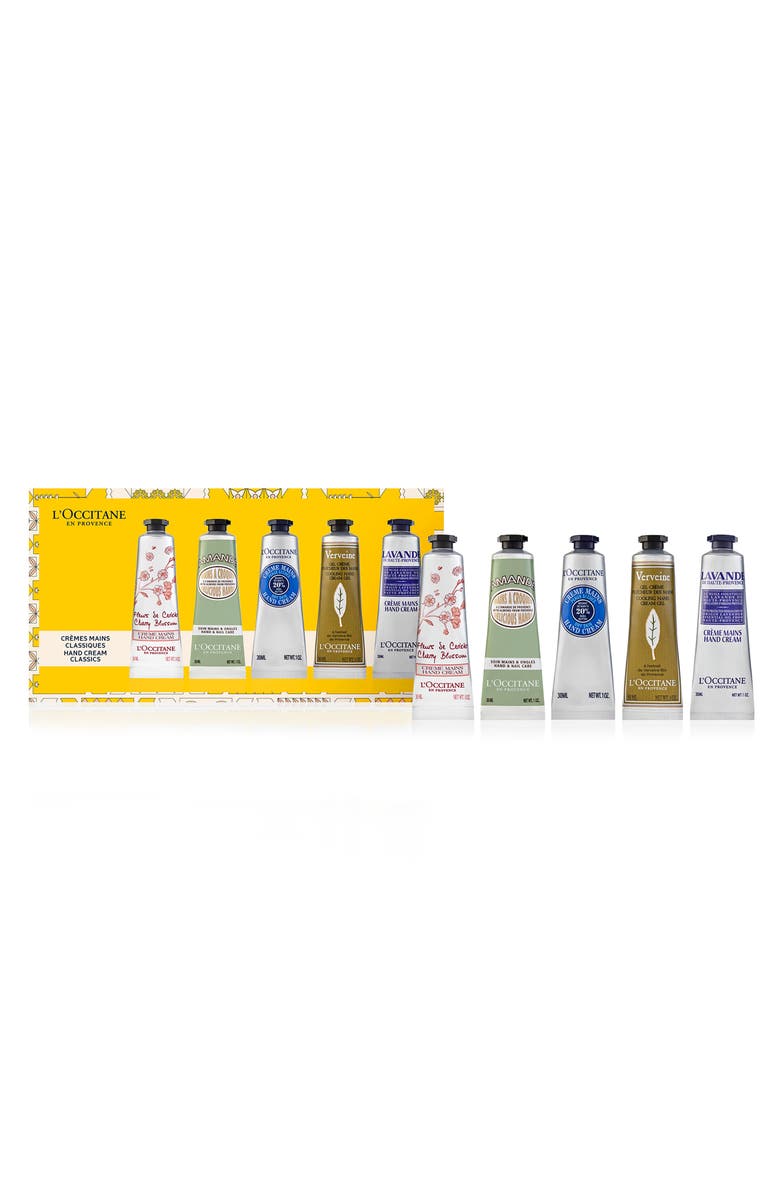L'Occitane Holiday Classics Set of 5 Hand Creams $65 Value, Main, color, 