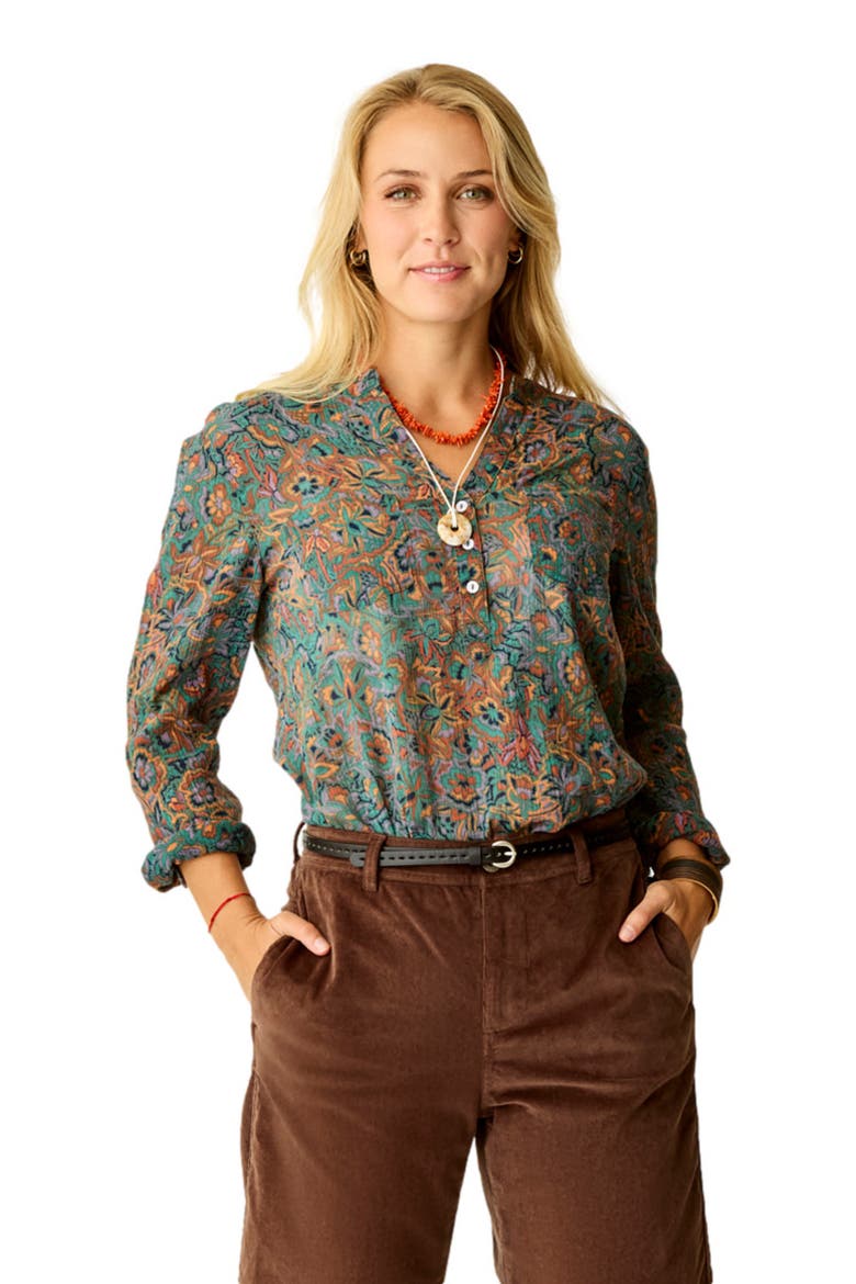 Dylan Gauze Shirt, Alternate, color, Bistro Floral