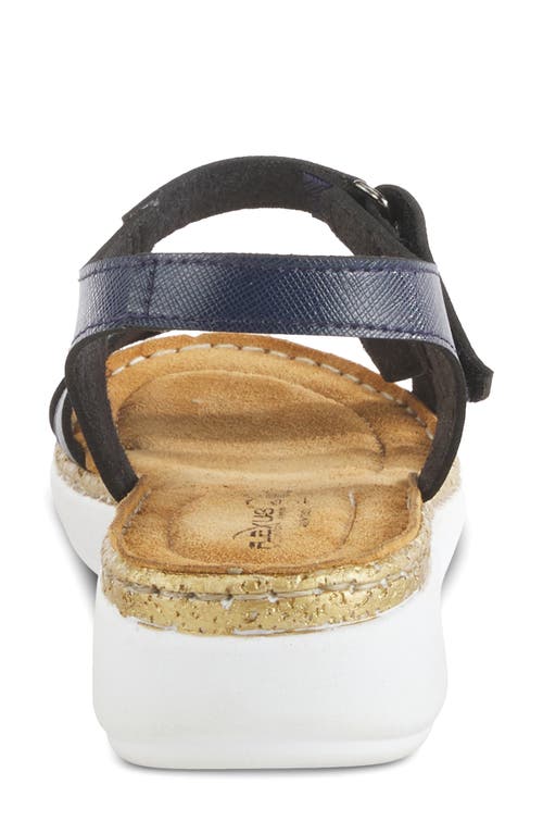 Flexus By Spring Step Chambria Wedge Sandal In Navy