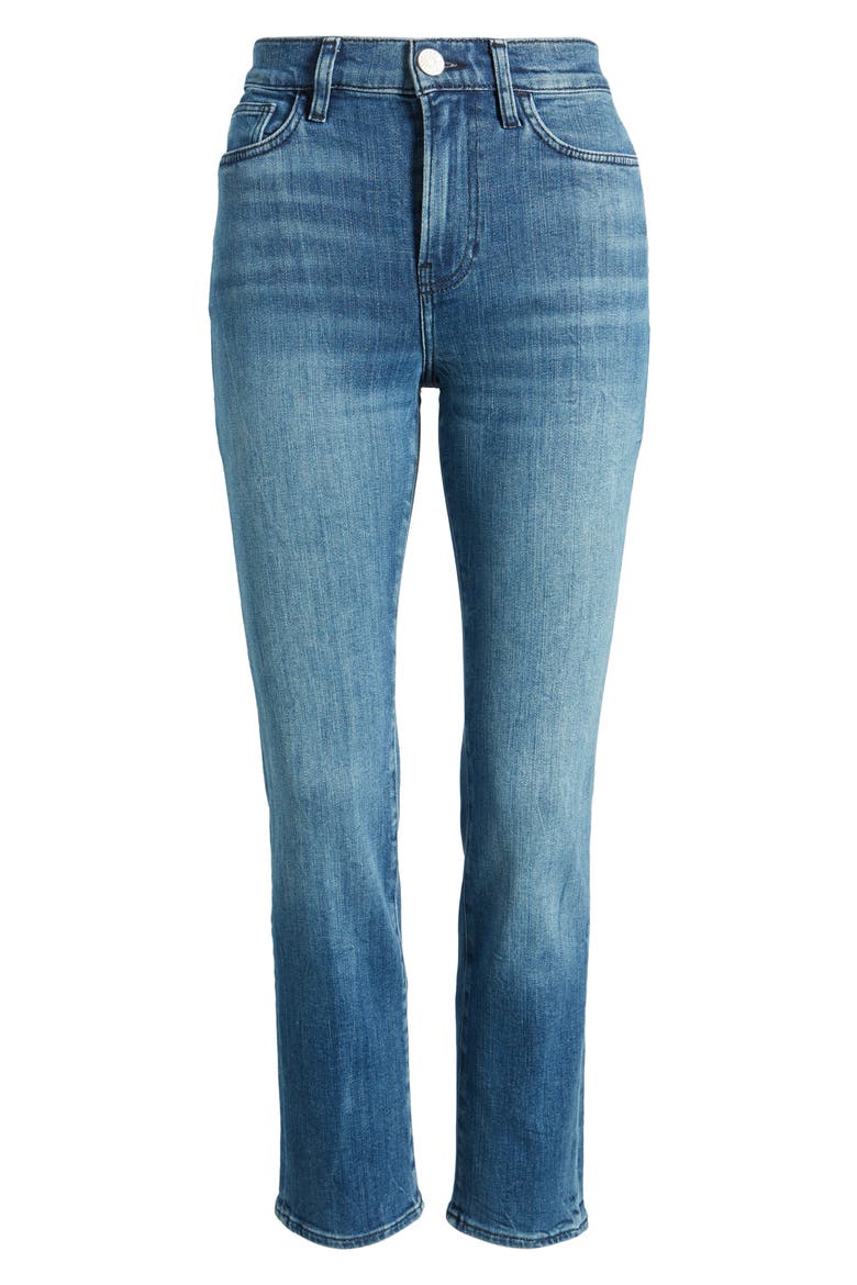 Le High Ripped Straight Leg Jeans, Alternate, color, CROSSINGS