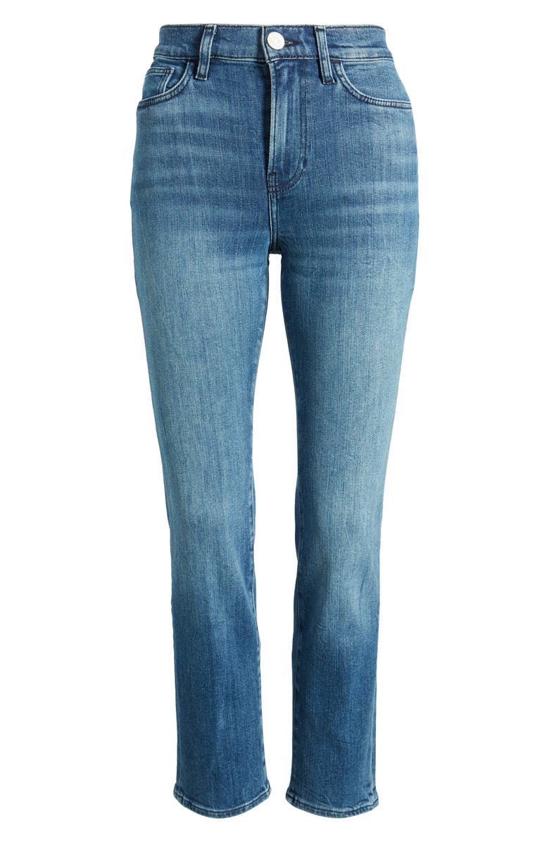 FRAME Le High Ripped Straight Leg Jeans, Alternate, color, Crossings