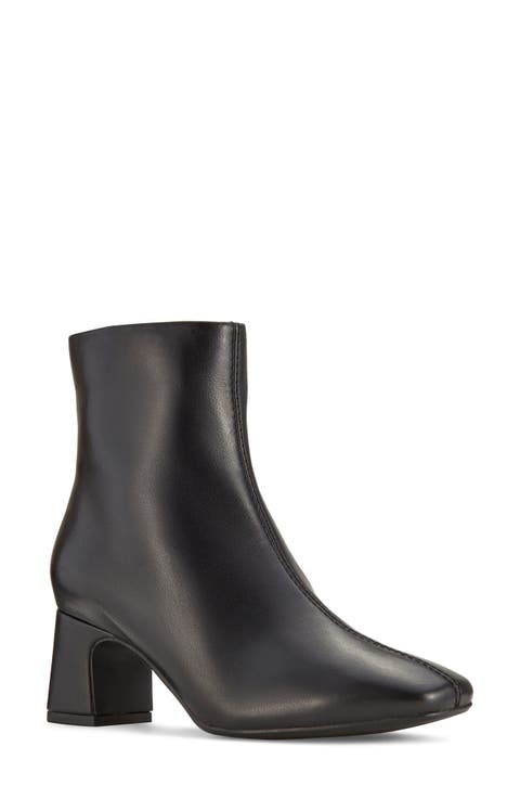 Fernie Croc Embossed Leather Bootie