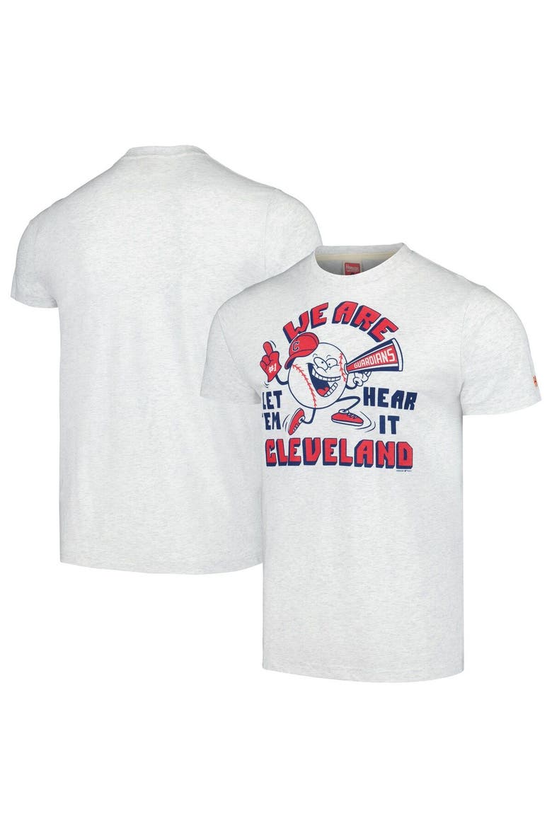 Men's Homage Gray Cleveland Guardians Doodle Collection We Are Cleveland Tri-Blend T-Shirt, Main, color, Gray