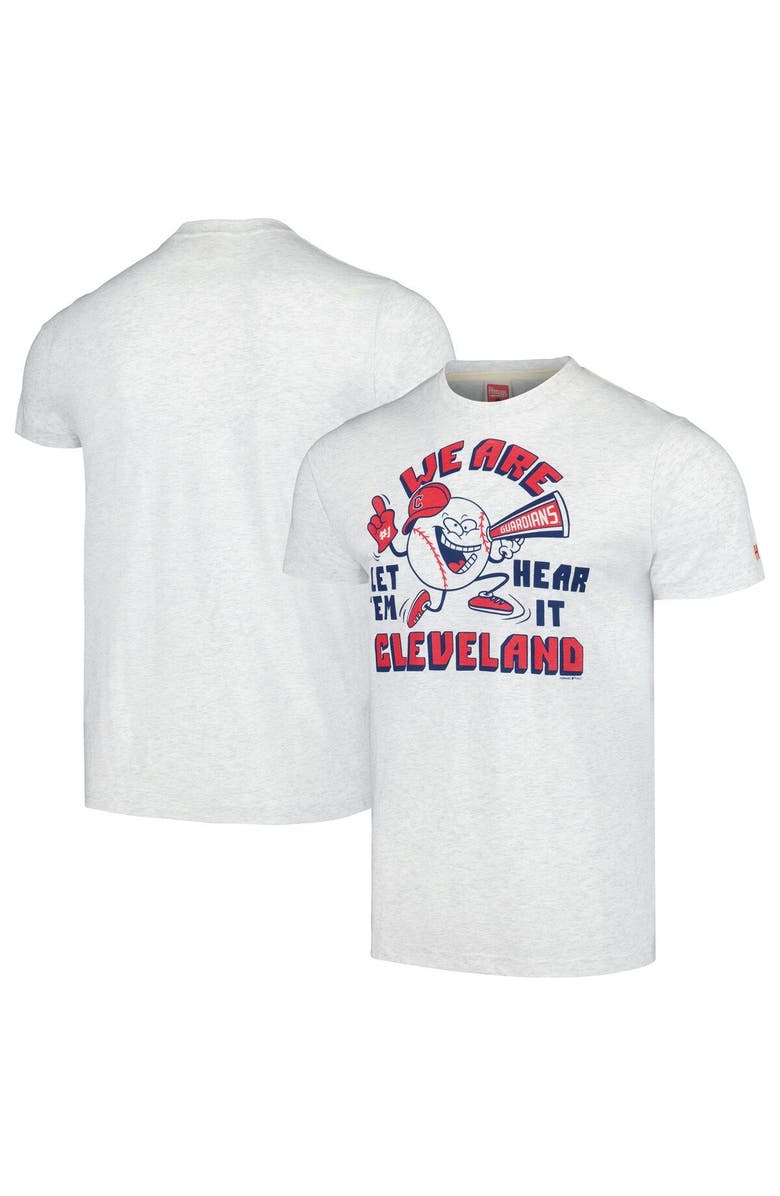Homage Men's Homage Gray Cleveland Guardians Doodle Collection We Are Cleveland Tri-Blend T-Shirt, Main, color, Gray