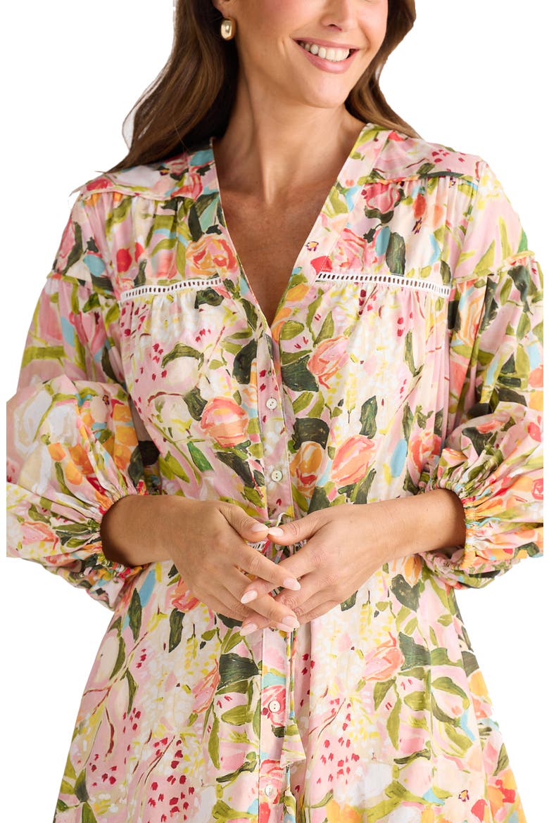 Gertie Floral Print Maxi Dress, Alternate, color, ZOES GARDEN