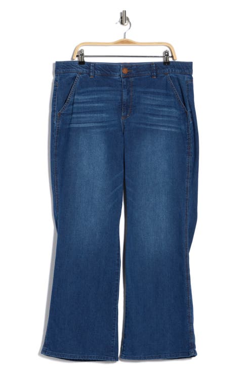 Soution Skyrise Double Side Flare Jeans (Plus)