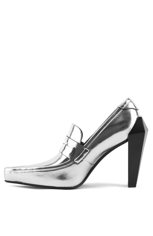 United Nude Gem Hi Loafer In Silver