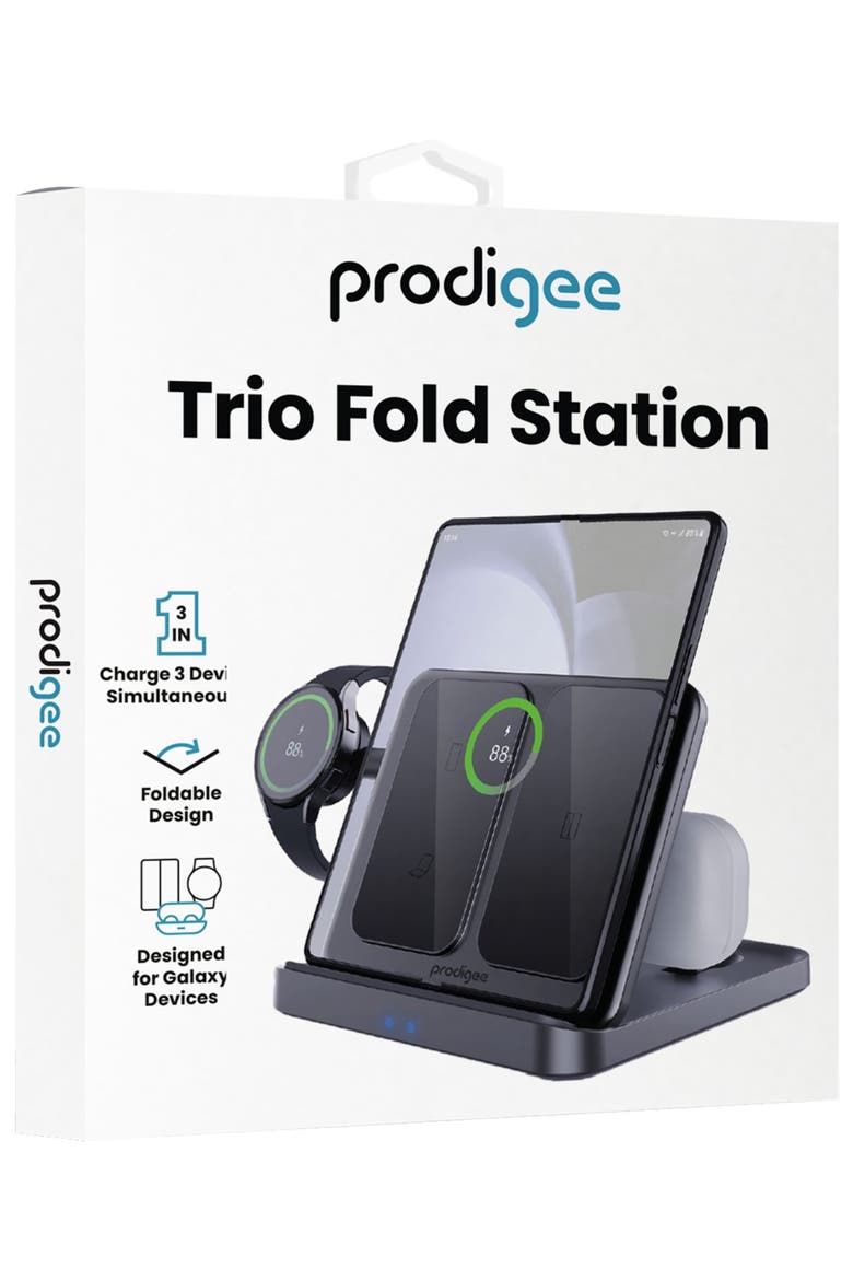 Trio Fold Station 3 in 1 Charger for Samsung Devices, Alternate, color, Gray
