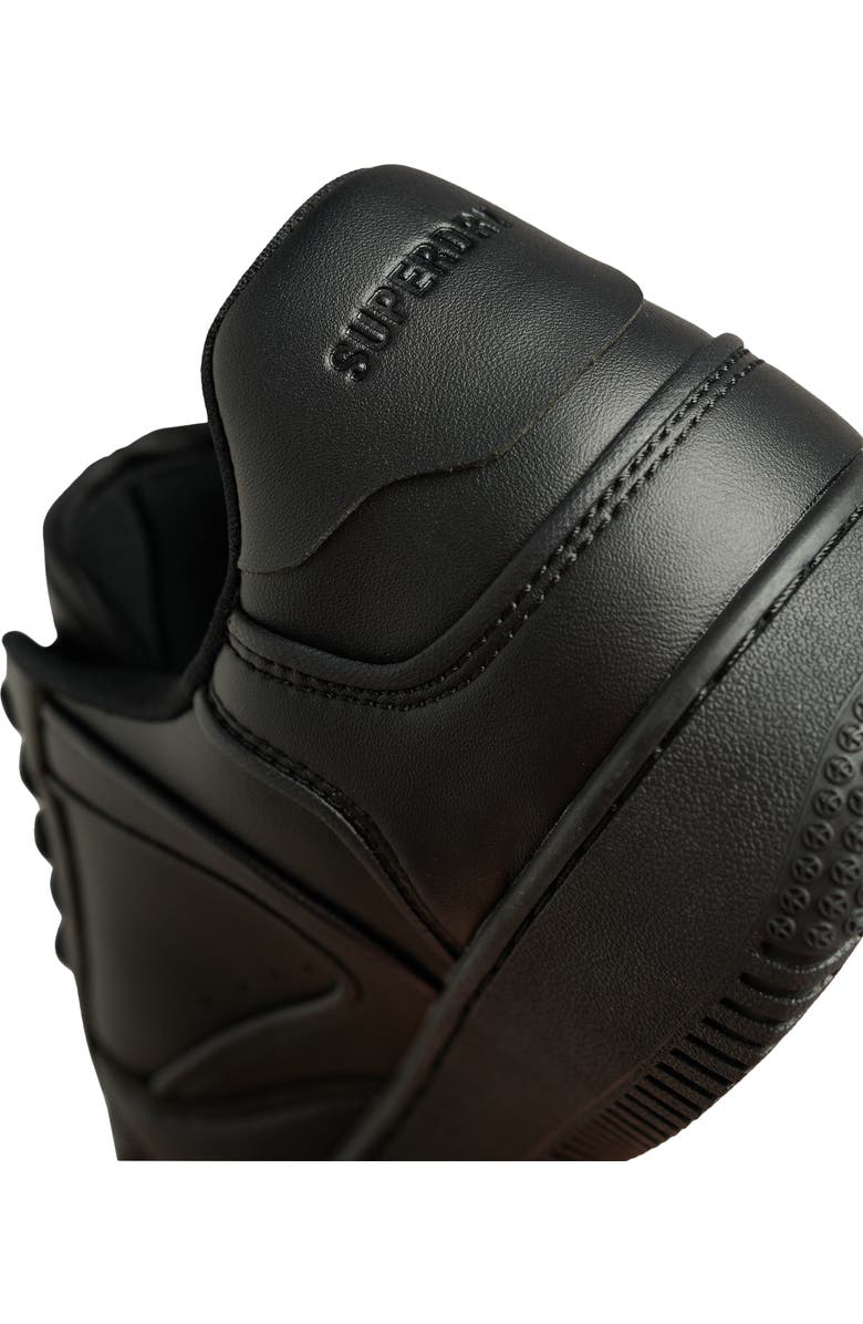 Superdry Faux Leather Basketball Shoe, Alternate, color,