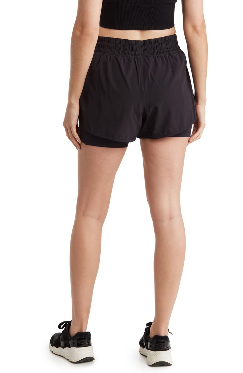 90 DEGREE BY REFLEX 2-in-1 Running Shorts, Alternate, color, Black