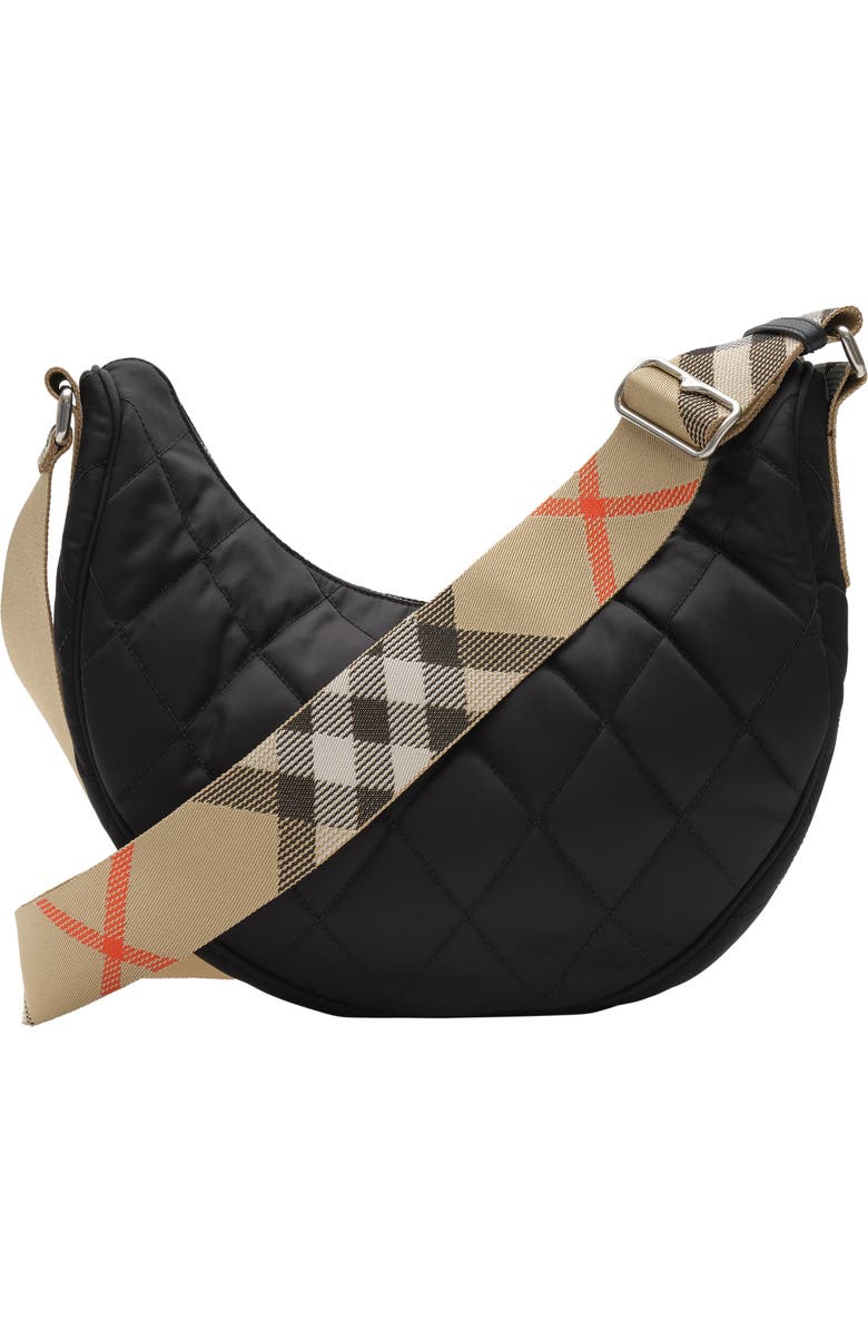 Burberry Large Horseshoe Crossbody Bag, Alternate, color, Black