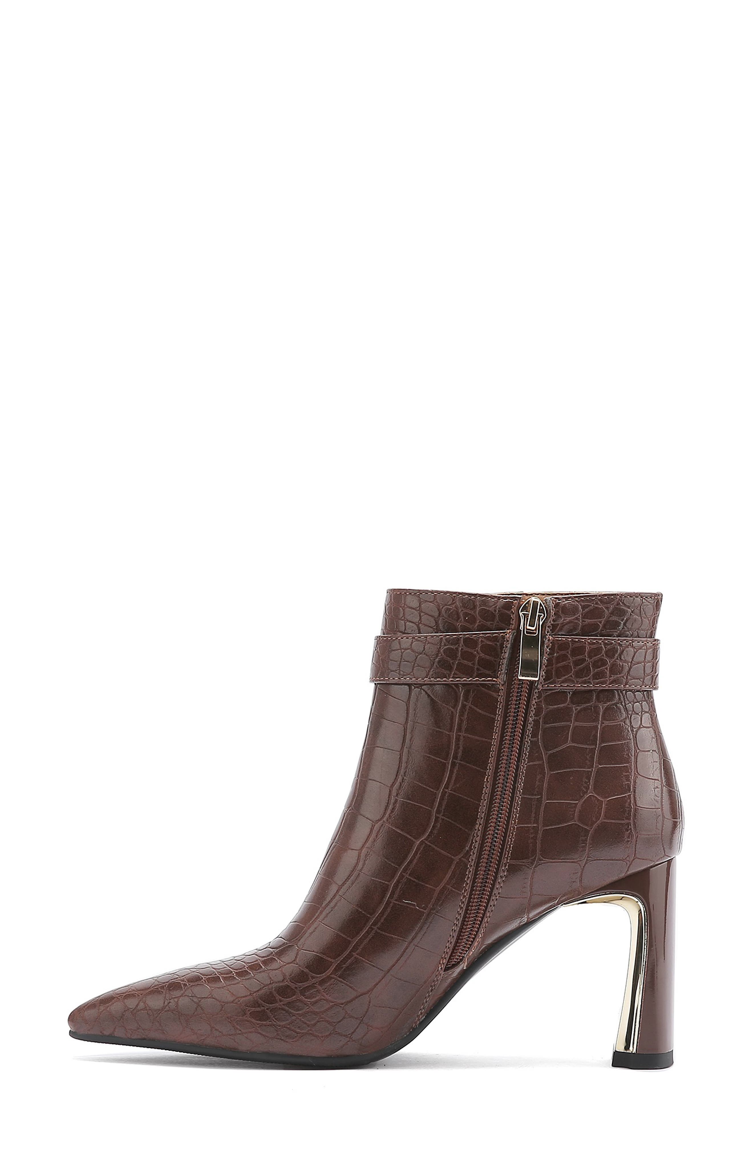 Groovy Croc Embossed Boot, Alternate, color, BROWN