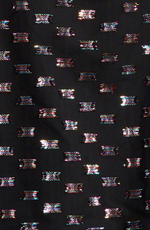 Shop Pippa & Julie Kids' June Rainbow Metallic Party Dress In Black