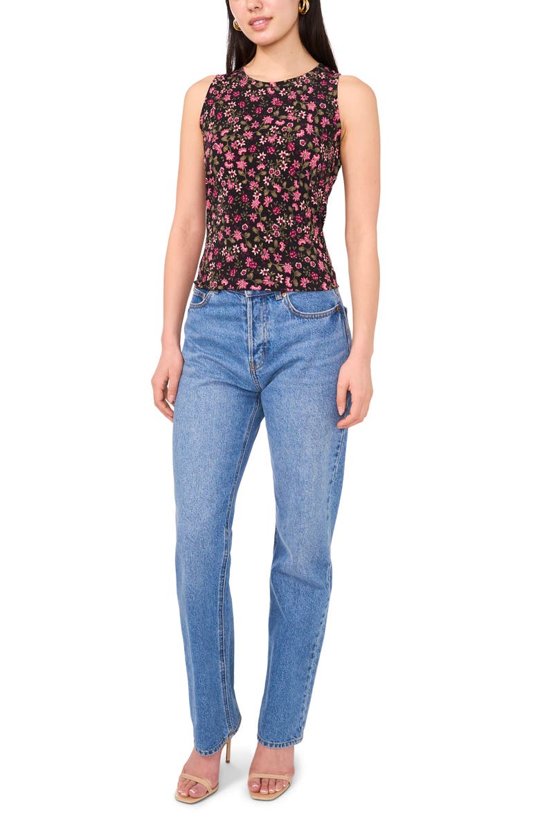 Vince Camuto Floral Keyhole Tank, Alternate, color, 