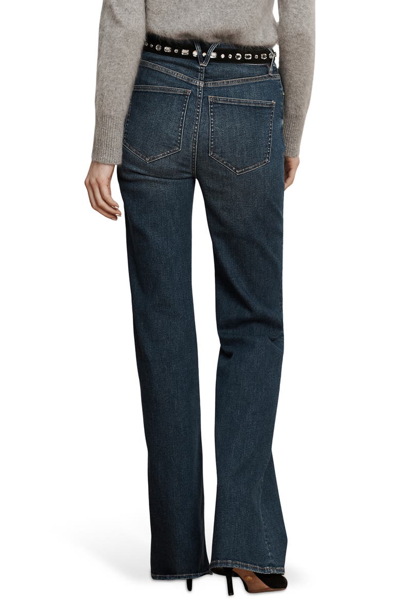 Veronica Beard Crosbie High Waist Slim Wide Leg Jeans, Alternate, color, City Lights