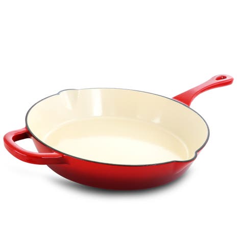 12 Inch Enameled Cast Iron Skillet
