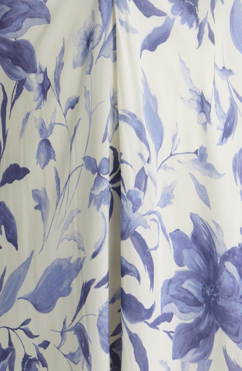 Parker The Emerson Floral Strapless Maxi Dress, Alternate, color, Arctic Ice