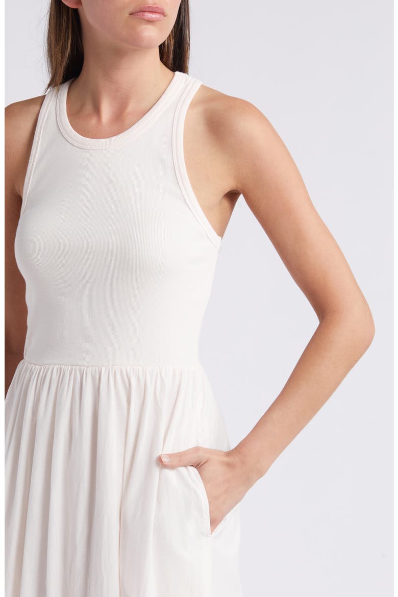 Flynn Mixed Media Maxi Dress, Alternate, color, CREAM PEACH