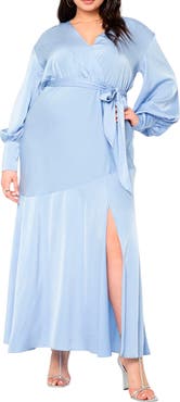 ELOQUII Satin Maxi Dress