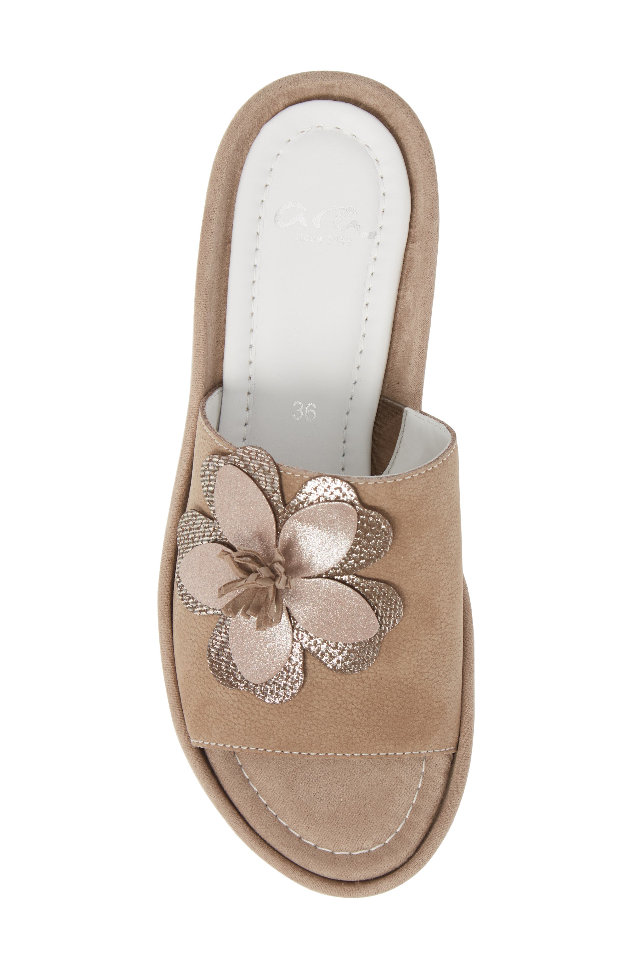 Thea Wedge Slide Sandal, Alternate, color, TAUPE NUBUCK