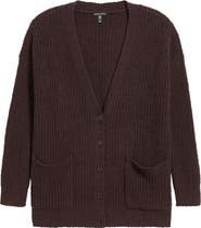 Eileen Fisher Ribbed Boyfriend Cardigan