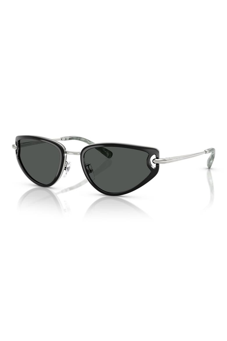 53mm Cat Eye Sunglasses, Alternate, color, BLACK