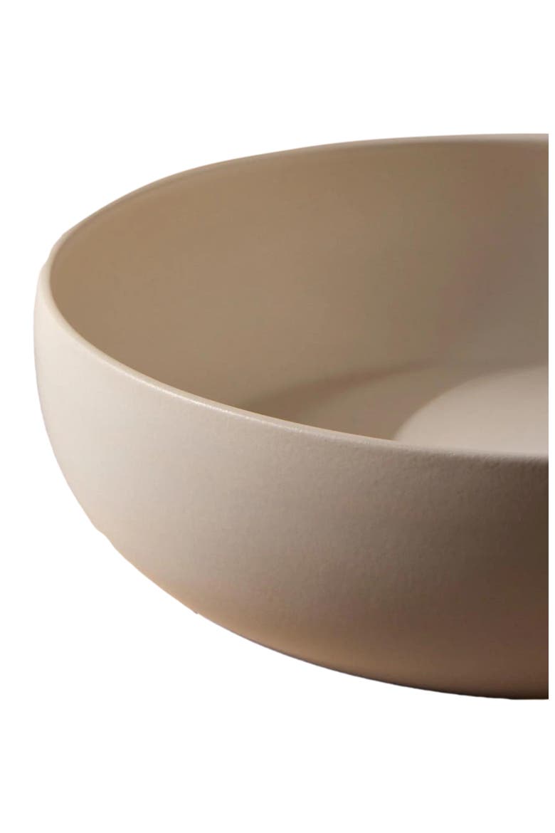 Shallow Stoneware Serving Bowl, Alternate, color, White