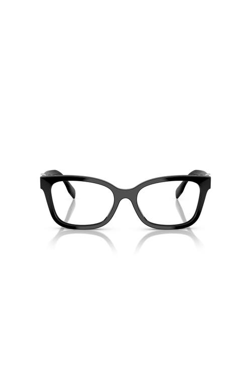 Tory Burch 49mm Square Optical Glasses In Black