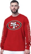 STARTER Men's Starter Scarlet San Francisco 49ers Clutch Hit II Long-Sleeve T-Shirt