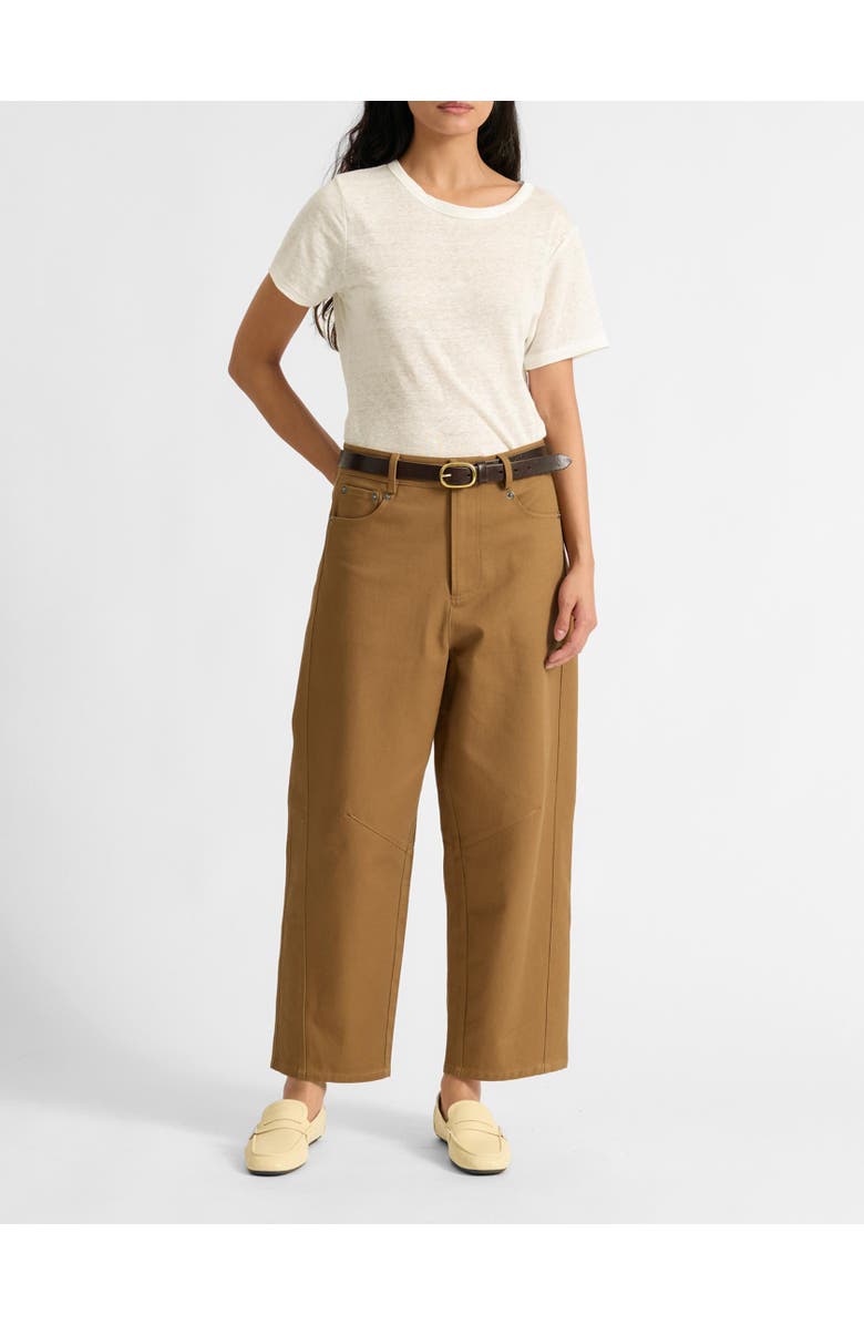 Albaray Cropped Barrel Trousers, Alternate, color, Tan