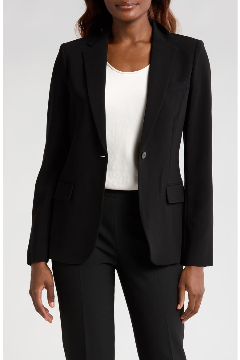 Classic Staple Blazer, Main, color, BLACK